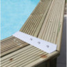 Piscine bois octogonale allongée 355x490cm AZURA toute équipée UBBINK
