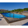 Piscine bois octogonale allongée 400x610cm AZURA toute équipée UBBINK