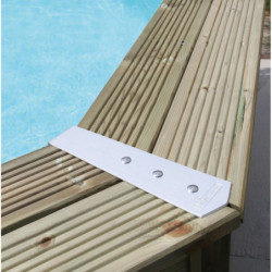 Piscine bois octogonale allongée 400x610cm AZURA toute équipée UBBINK