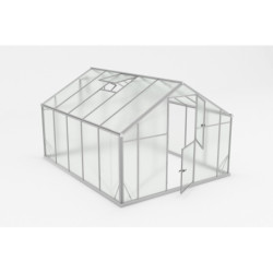 Serre de jardin 10,44m² en aluminium et polycarbonate 6mm Sanus XL10 – Gampre