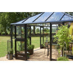 Double porte supplémentaire battante en aluminium laqué pour serre Jubii 60 LE - Juliana