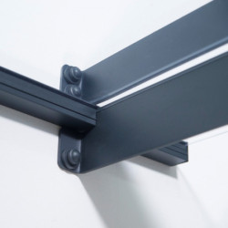 Auvent marquise en acrylique gris clair NANCY™ 4500 – Canopia by Palram