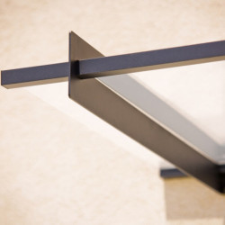 Auvent marquise en acrylique gris clair NANCY™ 4500 – Canopia by Palram