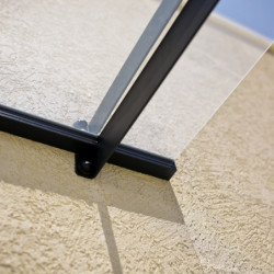 Auvent marquise en acrylique gris clair NANCY™ 4500 – Canopia by Palram