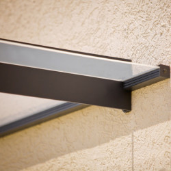 Auvent marquise en acrylique gris clair NANCY™ 4500 – Canopia by Palram