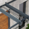 Auvent marquise en acrylique gris clair NANCY™ 4500 – Canopia by Palram
