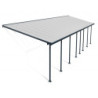 Toit de terrasse 300x1220cm en aluminium gris et polycarbonate 8mm FERIA - Canopia by Palram