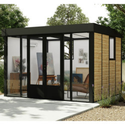 Bureau de jardin en aluminium et bois composite 10,1m² - isolation triple paroi Copenhagen – Canopia by Palram