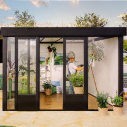 Bureau de jardin en aluminium et bois composite 10,1m² - isolation triple paroi Copenhagen – Canopia by Palram