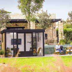 Bureau de jardin en aluminium et bois composite 10,1m² - isolation triple paroi Copenhagen – Canopia by Palram