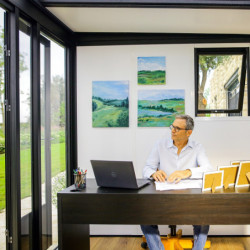 Bureau de jardin en aluminium et bois composite 10,1m² - isolation triple paroi Copenhagen – Canopia by Palram