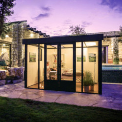 Bureau de jardin en aluminium et bois composite 10,1m² - isolation triple paroi Copenhagen – Canopia by Palram