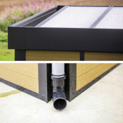 Bureau de jardin en aluminium et bois composite 10,1m² - isolation triple paroi Copenhagen – Canopia by Palram