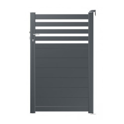 Portillon battant semi-ajouré en aluminium 100x160cm ARNEVA - 2 coloris au choix - ROY