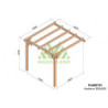 Pergola adossée en bois lamellé-collé 300x300cm Le Mans – Maderland