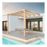Pergola adossée en bois lamellé-collé 400x400cm Calais – Maderland