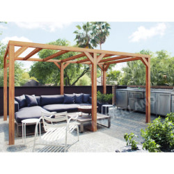 Pergola en bois lamellé-collé 500x400cm TOULON – Maderland