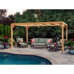 Pergola en bois lamellé-collé 500x400cm Lille – Maderland