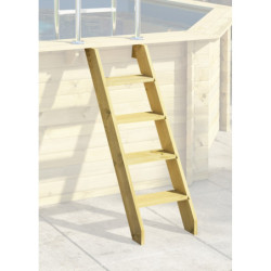 Piscine rectangulaire en bois 44mm Größe 1 avec une terrasse - Karibu