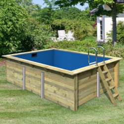 Piscine rectangulaire en bois 44mm Größe 2 - Karibu