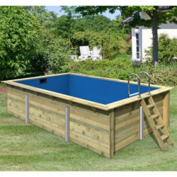Piscine rectangulaire en bois 44mm Größe 3 - Karibu