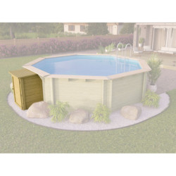 Local technique pour piscine en bois traité 28mm – Karibu