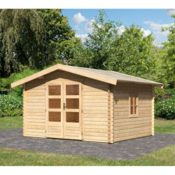 Abri de jardin en bois 10,60m² avec toit en pente - Mühlheim 4 - Karibu