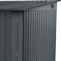 Abri pour 4 vélos en métal anthracite 4,2m² + kit d'ancrage X-METAL