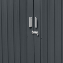 Abri pour 4 vélos en métal anthracite 4,2m² + kit d'ancrage X-METAL