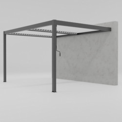 Pergola adossée bioclimatique en aluminium TORINAS - Essency