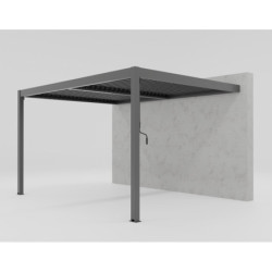 Pergola adossée bioclimatique en aluminium TORINAS - Essency