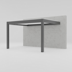 Pergola adossée bioclimatique en aluminium SEYCHELLE - Essency