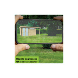 Chalet moderne Nyborg 4,04m² en bois massif 19mm - Gardenas