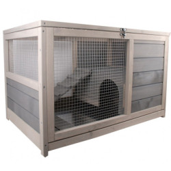 Clapier d'intérieur en bois L80x50xH50cm Vinland - Lifland