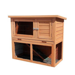 Clapier d’extérieur en bois 92x45x80cm First Double – Lifland