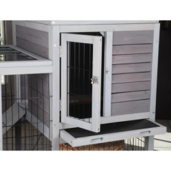 Clapier d’intérieur en bois 100x90x62cm Restland – Lifland