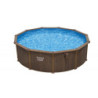 Piscine hors sol ronde Hydrium™ Ø490x130cm en acier aspect bois - Bestway