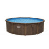 Piscine hors sol ronde Hydrium™ Ø490x130cm en acier aspect bois - Bestway