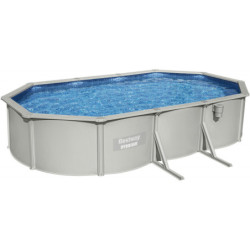 Piscine hors sol ovale Hydrium™ 610x360x120cm en acier gris - Bestway