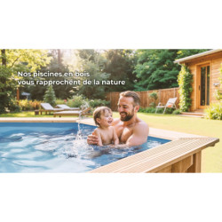 Piscine bois rectangulaire 375x200cm LEMON - Gré