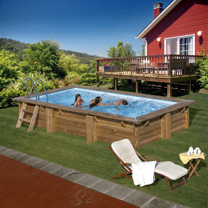 Piscine bois rectangulaire 420x270cm MARBELLA 2 - Gré