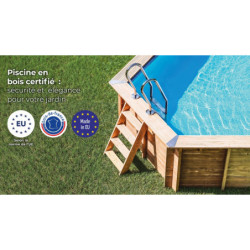 Piscine bois rectangulaire 420x270cm MARBELLA 2 - Gré