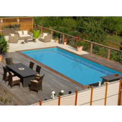 Piscine bois rectangulaire 620x420cm EVORA 2020 - Gré