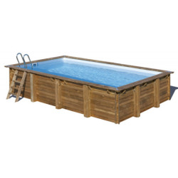 Piscine bois rectangulaire 620x420cm EVORA 2020 - Gré