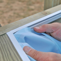 Liner de rechange bleu - H.142cm - pour piscine bois BRAGA – Gré