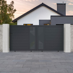 Portail coulissant en aluminium 300x142cm FANCY TIME - X-Metal