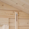 Abri de jardin monopente en bois massif 1,95m² - madriers 28mm - Eden	