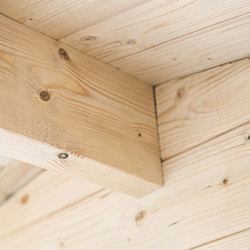 Abri de jardin monopente en bois massif 1,95m² - madriers 28mm - Eden	