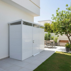 Abri de jardin modulaire isolé 3x1m blanc - plancher inclus - Everbox