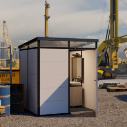 Abri de jardin modulaire isolé 2x2m profils noirs - plancher inclus - Everbox